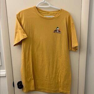 Columbia Men's Mustard Short Sleeve Tee- PEANUTS/SNOOPY